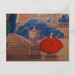 Dress Mode Bord ~ Art Deco Franse Vintage Briefkaart