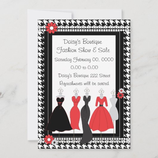 Dress Shop Daisy Theme Kaart (Voorkant)