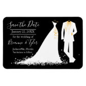 Dress & Tux - 4x6 Opslaan Datum magneet (Horizontaal)