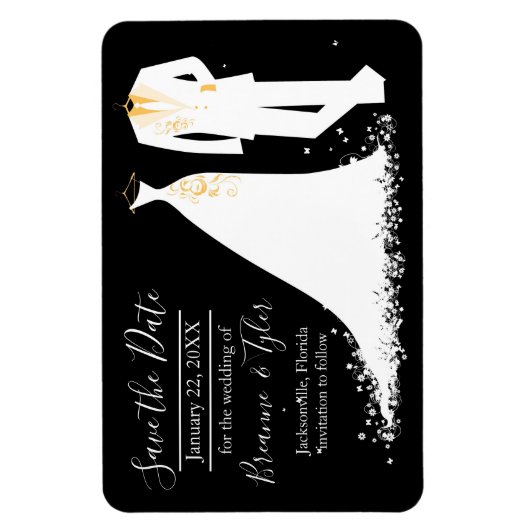Dress & Tux - 4x6 Opslaan Datum magneet (Verticaal)