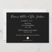 Dress & Tux - Invitation Wedding shower des couple (Dos)