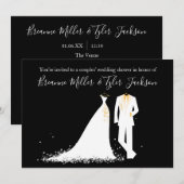 Dress & Tux - Invitation Wedding shower des couple (Devant / Derrière)