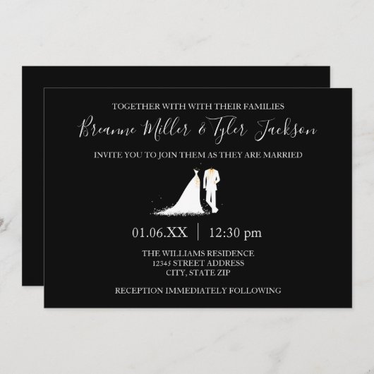 Dress & Tux - Weddenschap Kaart (Voorkant / Achterkant)