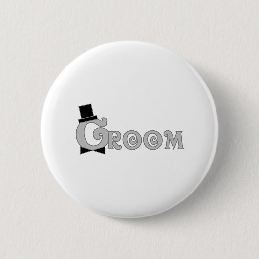 Dress Up Groom Ronde Button 5,7 Cm (Voorkant)