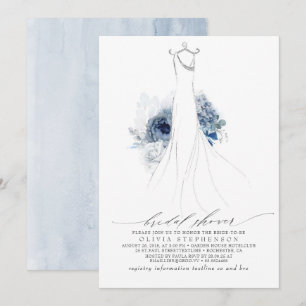 Dress-Vrijgezellenfeest in mosterd Blue en Navy Fl Kaart