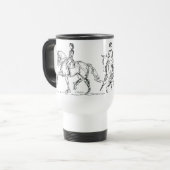 Dressage 3 chevaux noirs et tasse blanche de (Devant gauche)