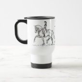 Dressage 3 chevaux noirs et tasse blanche de (Gauche)