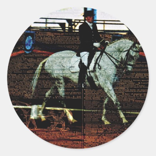 Dressage Art Ronde Sticker (Voorkant)