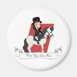 Dressage-cartoon Magneet