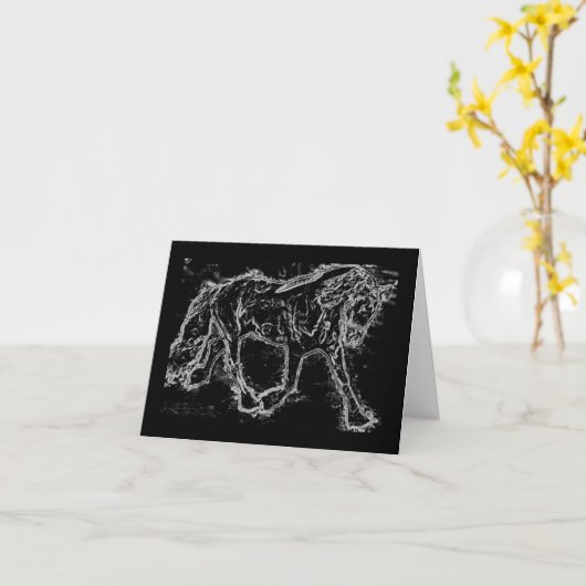 Dressage Cheval Cartes pour notes (Fleur jaune)