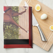 Dressage Cheval équitation serviette de cuisine (Quart Plié)