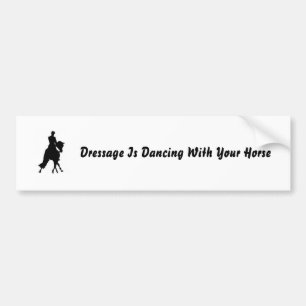 Dressage danst met je paard bumpersticker