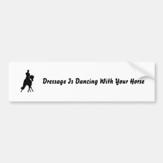 Dressage danst met je paard bumpersticker