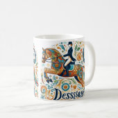 Dressage équitation cavalier Cheval Mug (Devant droit)
