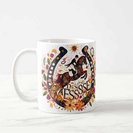 Dressage équitation cavalier Cheval Mug (Gauche)