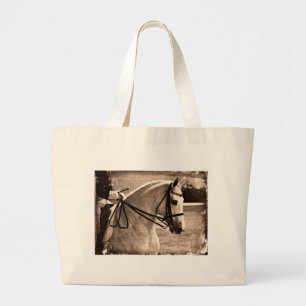 Dressage Grunge Grote Tote Bag
