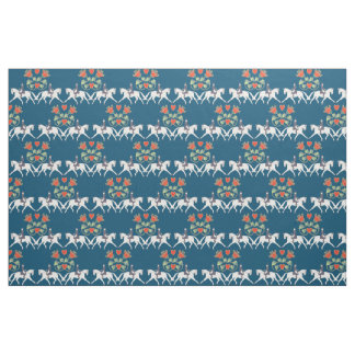 Dressage Hearts and Horses Cotton Fabric. Stof