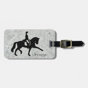 Dressage Horse and Rider Bagagelabel