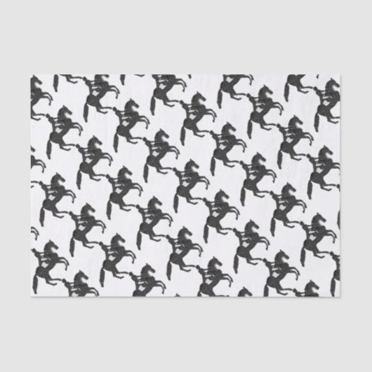 Dressage Horse and Rider Mosaic Design Tissuepapier (Voorkant)