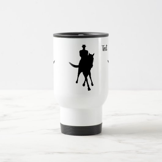 Dressage Horse and Rider Silhouette Personalized Reisbeker (Center)