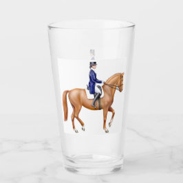 Dressage Horse Equestrian Glass Tumbler