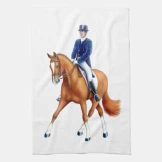 Dressage Horse Equestrian Kitchen Towel Theedoek