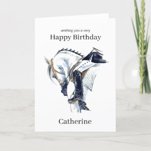 Dressage Horse équitation Carte d'anniversaire per