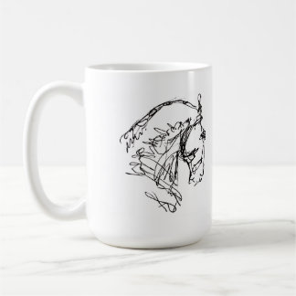 Dressage Horse Head Mok White