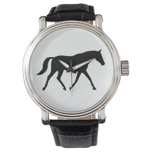 Dressage Horse in Silhouette Horloge
