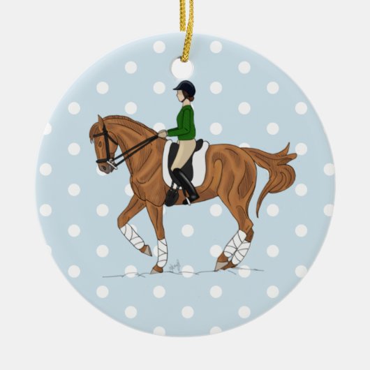 Dressage Horse Keramisch Ornament (Voorkant)