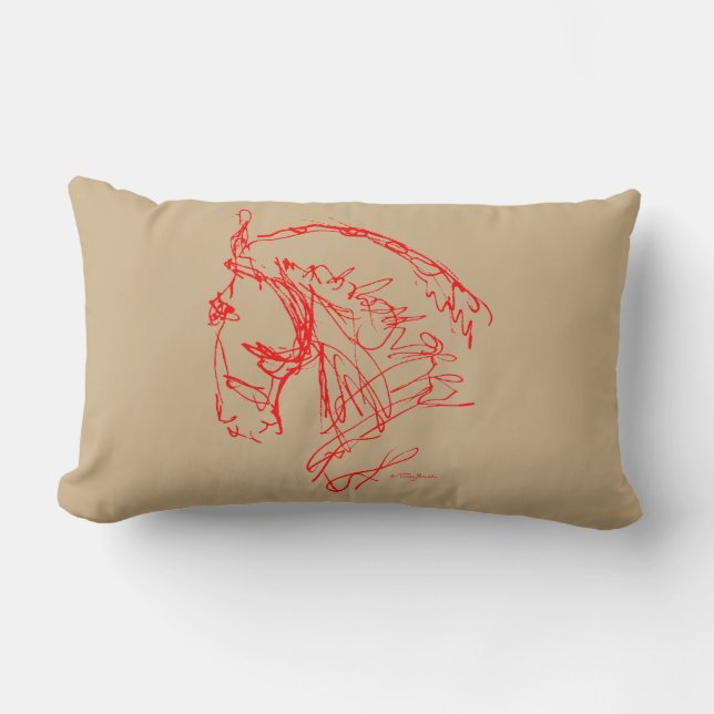 Dressage Horse Pillow Kussen (Voorkant)