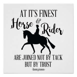 Dressage Horse Quote Poster. Perfect Poster