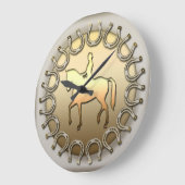 Dressage Horse Rider en Hoefijzers Grote Klok (Hoek)