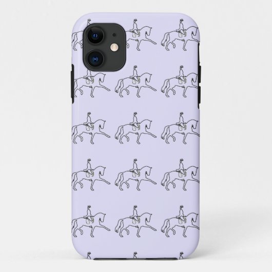 Dressage Horse & Rider Line Art Case-Mate iPhone Case (Achterkant)