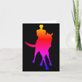 Dressage Horse Silhouette Rainbow Blank Note Kaart (Voorkant)