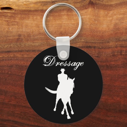 Dressage Horse Silhouette Sleutelhanger (Voorkant)