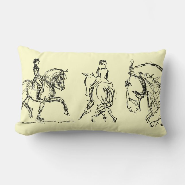Dressage Horse Small Pillow Kussen (Voorkant)