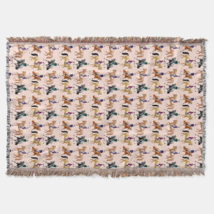 Dressage Horses Equestrian Throw Blanket Deken