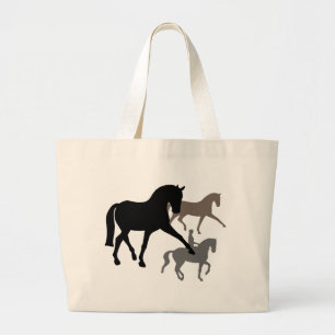 Dressage Horses Trio Grote Tote Bag
