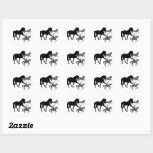 Dressage Horses Trio Ronde Sticker (Vel)