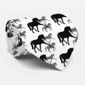 Dressage Horses Trio Stropdas (Opgerold)