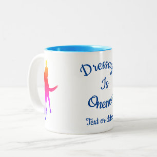 Dressage is een unieke kleur Silhouette Tweekleurige Koffiemok
