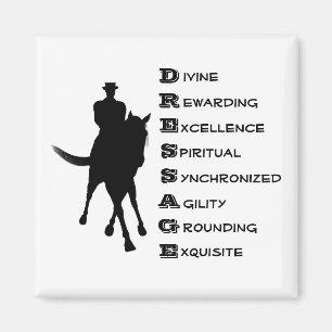 Dressage is paardenpest en Rider Silhouette Magneet
