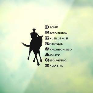 Dressage is paardenpest en Rider Silhouette Raamsticker