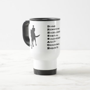 Dressage is paardenpest en Rider Silhouette Reisbeker