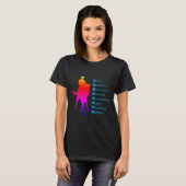 Dressage is paarse zilhouette regenboog t-shirt (Voorkant volledig)