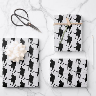 Dressage-paard en Rider-silhouette   Inpakpapier Vel
