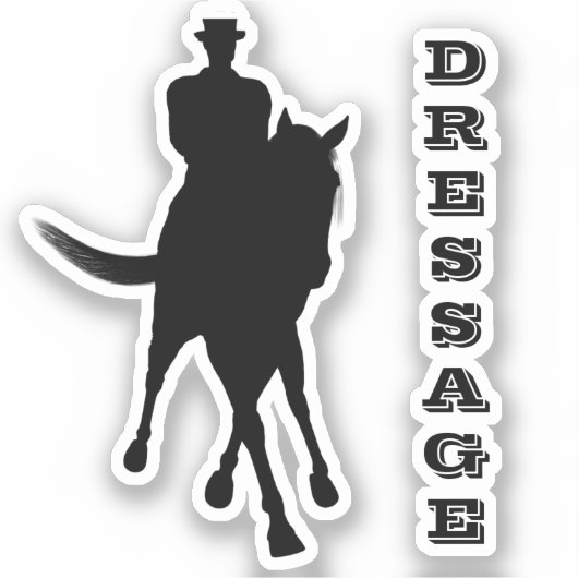 Dressage-paarden en -appelwijn sticker (Voorkant)