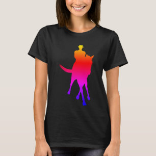 Dressage-paarden en Rider-halve doornhaai T-shirt