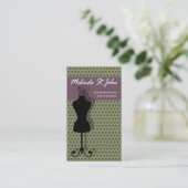 Dressmaker Mannequin Sewing Mode Designer Visitekaartje (Staand voorkant)
